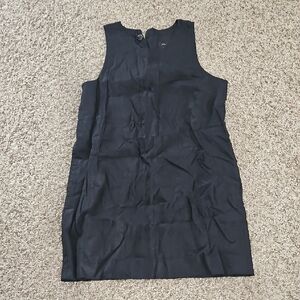 J. Crew Classic Black Sleeveless Midi Dress